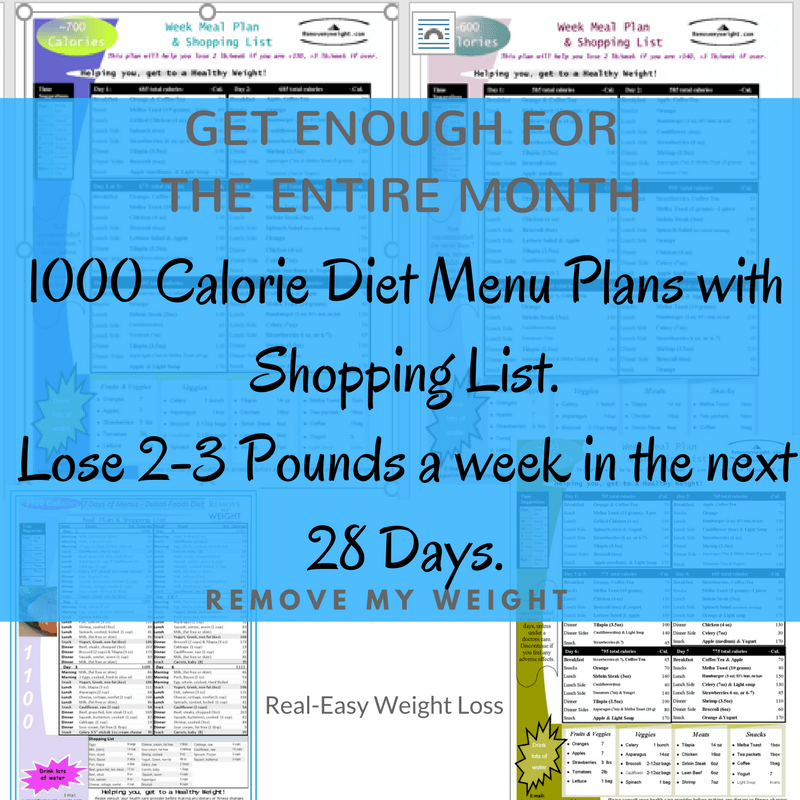 1000 Calorie Diet For Weight Loss