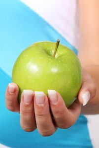 apple in hand