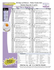30 Day 1800 Calorie Paleo Diet Meal Plan Free Download